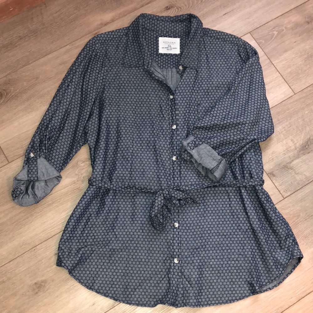 Sonoma women’s waist tie blouse